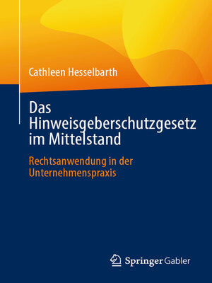 cover image of Das Hinweisgeberschutzgesetz im Mittelstand